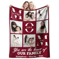 Customized Mothers Day Blanket with Photo, Personalized Throw Cozy Flannel Blanket with Kids Names, Gifts for Mom Wife from Daughter Husband