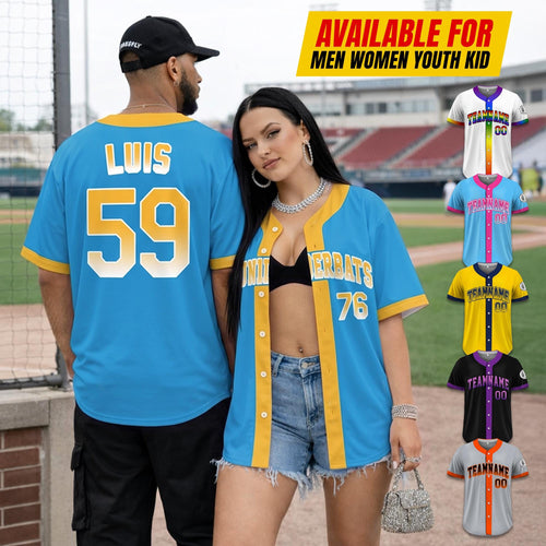 Custom Baseball Jersey - Personalized Name & Number logo, Team sport uniform for Men Women Youth Kid, Baseball Fan Gifts