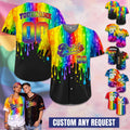 Custom Pride Baseball Jersey Matching Uniform, Personalized LGBT Team Shirt for Men Women Youth Kid, Rainbow Outfit for parade